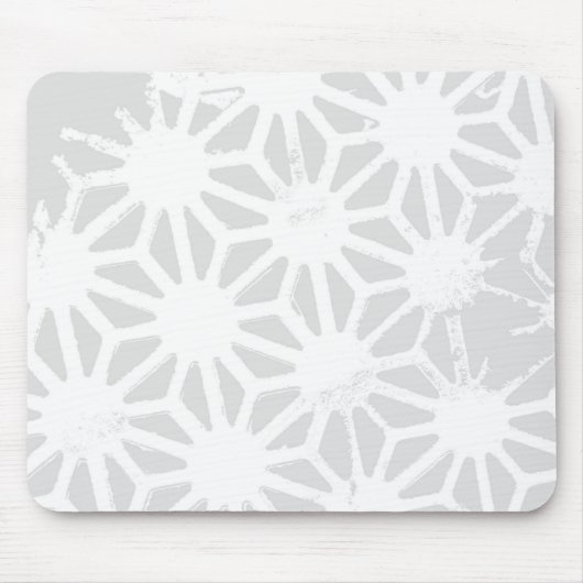 Blassgraues geometrisches Muster Mousepad (Vorne)