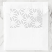 Blassgraues geometrisches Muster Rechteckiger Aufkleber (Tasche)