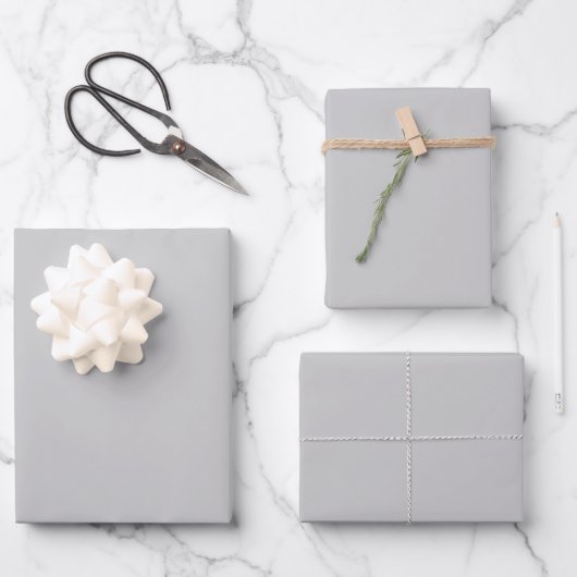 Blassgraues geometrisches Muster - Sommerdekoratio Geschenkpapier Set (Vorderseite)