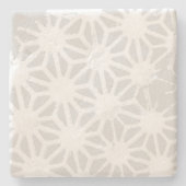 Blassgraues geometrisches Muster Steinuntersetzer (Vorderseite)