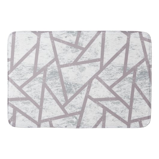Blassgraues Mosaikmuster Badematte (Vorderseite)