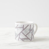 Blassgraues Mosaikmuster Espressotasse (Vorderseite Rechts)