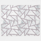 Blassgraues Mosaikmuster Fleecedecke (Vorderseite (Horizontal))