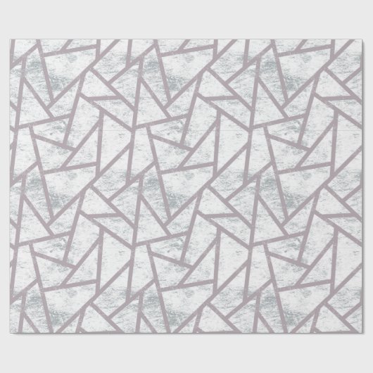 Blassgraues Mosaikmuster Geschenkpapier (Flach)