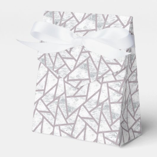 Blassgraues Mosaikmuster Geschenkschachtel (Vorderseite)