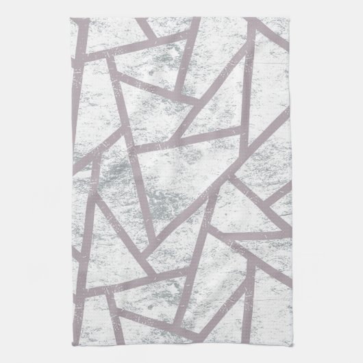 Blassgraues Mosaikmuster Geschirrtuch (Vertikal)
