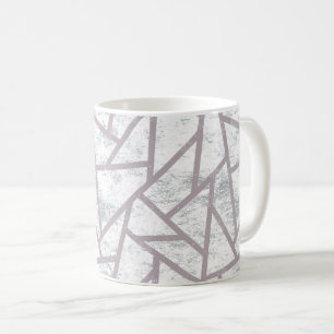 Blassgraues Mosaikmuster Kaffeetasse