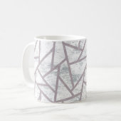 Blassgraues Mosaikmuster Kaffeetasse (Vorderseite Links)