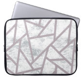 Blassgraues Mosaikmuster Laptopschutzhülle (Vorderseite)