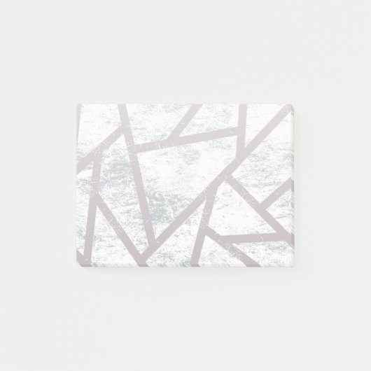 Blassgraues Mosaikmuster Post-it Klebezettel (Vorderseite)