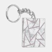 Blassgraues Mosaikmuster Schlüsselanhänger (Vorderseite links)