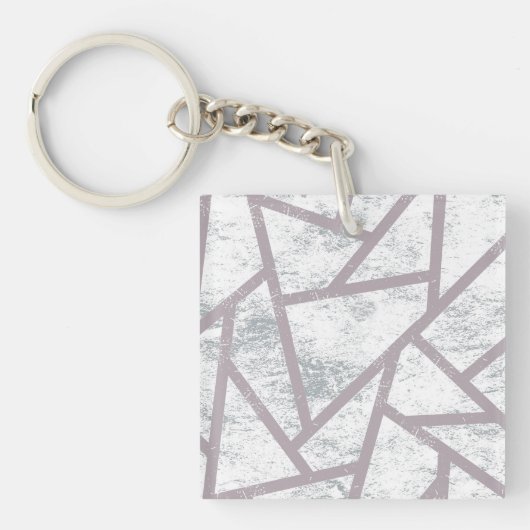 Blassgraues Mosaikmuster Schlüsselanhänger (Vorderseite)