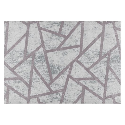 Blassgraues Mosaikmuster Schneidebrett (Vorderseite)