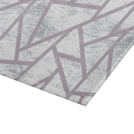Blassgraues Mosaikmuster Schneidebrett (Ecke)