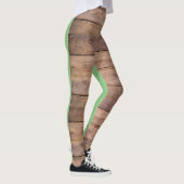Blassgrün, Leggings aus Holzplatten (Rechts)