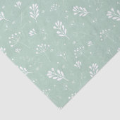 Blassgrüne Blume Leaf-Muster Naturdekoupage Seidenpapier (Ausschnitt)