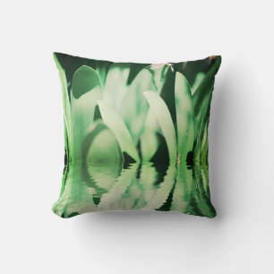 Blassgrüne Clivia-Buschlilien-Blätter-Kissen Kissen