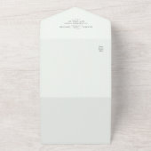 Blassgrüne Elegante Wildblume QR Code Hochzeit All In One Einladung (Außenbereich)