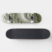 Blassgrüne Fraktal-Design-Krawatte Skateboard (Horizontal)