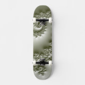 Blassgrüne Fraktal-Design-Krawatte Skateboard (Vorderseite)