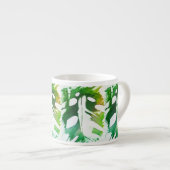 Blassgrüne, köstliche Monsterleaf-Tasse Espressotasse (Vorderseite Rechts)