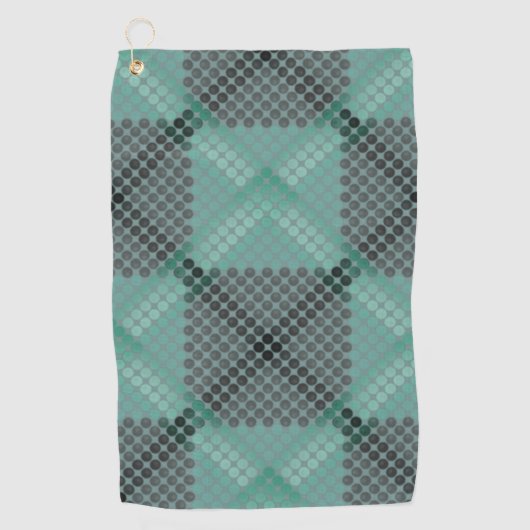 Blassgrüne Kreise oder Kugeln, Gewebe, quadratisch Golfhandtuch (Vorderseite)