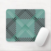 Blassgrüne Kreise oder Kugeln, Gewebe, quadratisch Mousepad (Mit Mouse)
