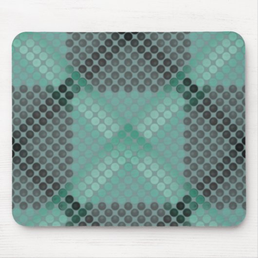 Blassgrüne Kreise oder Kugeln, Gewebe, quadratisch Mousepad (Vorne)