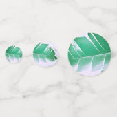 Blassgrüne Pastel Banana Tree Leaf Konfetti (Vorderseiten)