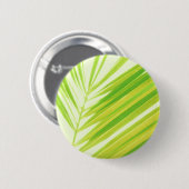 Blassgrüne Pastellpalme-Blätter Button (Vorne & Hinten)