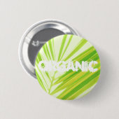 Blassgrüne Pastellpalme-Blätter Button (Vorne & Hinten)