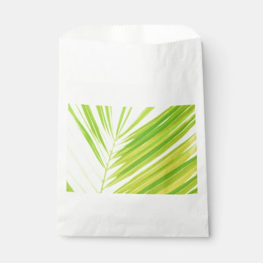 Blassgrüne Pastellpalme-Blätter Geschenktütchen (Vorderseite)