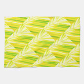 Blassgrüne Pastellpalme-Blätter Geschirrtuch (Horizontal)