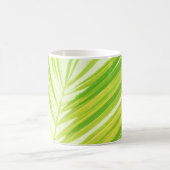 Blassgrüne Pastellpalme-Blätter Kaffeetasse (Mittel)