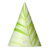 Blassgrüne Pastellpalme-Blätter Partyhütchen (Links)