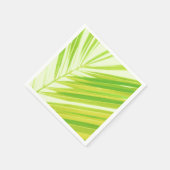 Blassgrüne Pastellpalme-Blätter Serviette (Ecke)