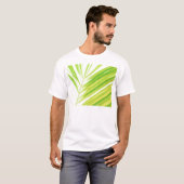 Blassgrüne Pastellpalme-Blätter T-Shirt (Vorne ganz)
