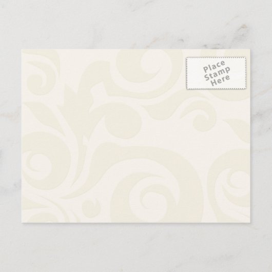 Blassgrüne Save the Date Postkarten (Rückseite)