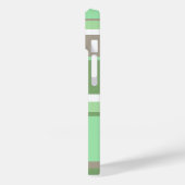 Blassgrüne Streifen Case-Mate iPhone Hülle (Rückseite / Links)
