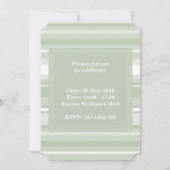Blassgrüne Streifen - Einladung (Rückseite)