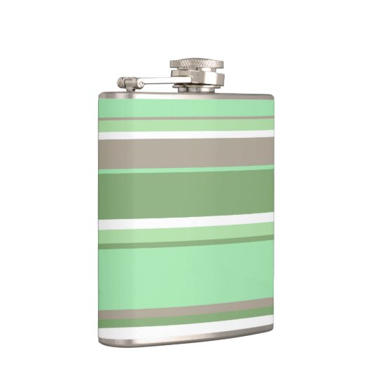 Blassgrüne Streifen Flachmann (Rechts)