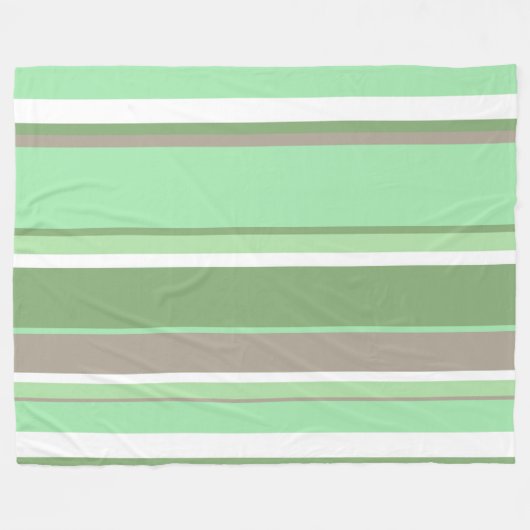Blassgrüne Streifen Fleecedecke (Vorderseite (Horizontal))