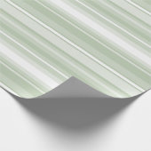 Blassgrüne Streifen Geschenkpapier (Ecke)