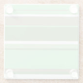 Blassgrüne Streifen Glasuntersetzer (Rückseite)