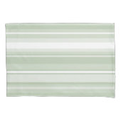 Blassgrüne Streifen Kissenbezug (Vorderseite)