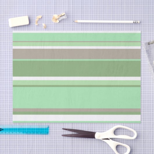 Blassgrüne Streifen Seidenpapier (Handwerk)