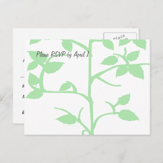 Blassgrüne UAWG Einladungspostkarte (Vorne/Hinten)