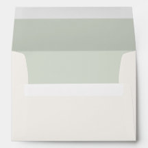 Blassgrüne und warme Elfenbein-Hochzeitsumschläge