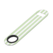 Blassgrüne und weiße Streifen aus Süßigkeiten Speed Flaschenöffner (Vorderseite Schrägansicht)