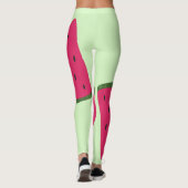 Blassgrüne Wassermelonen Leggings (Rückseite)